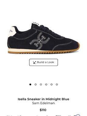 NWOT Sam Edelman Isella Sneaker in Midnight Blue and Gum